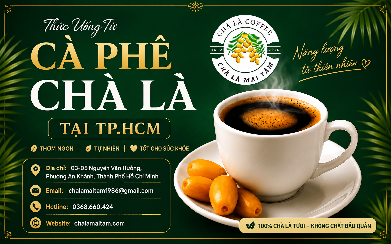 Một ly cà phê chà là mang đến trải nghiệm hương vị mới lạ