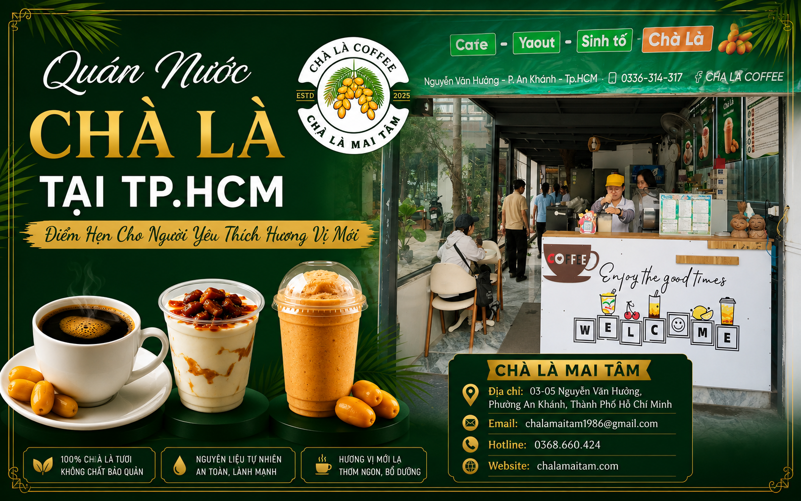Quán nước chà là tại TP.HCM mang đến trải nghiệm hương vị mới